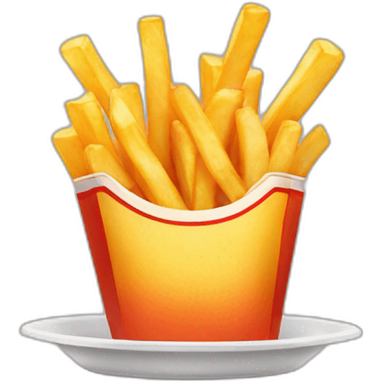 plate full french fries emoji