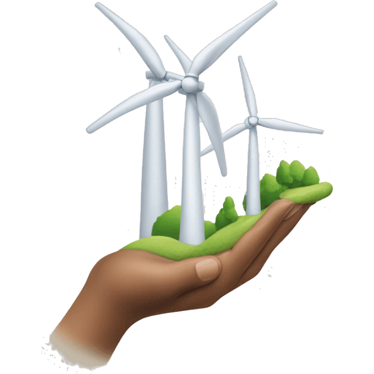 hand paintd wind power plant emoji