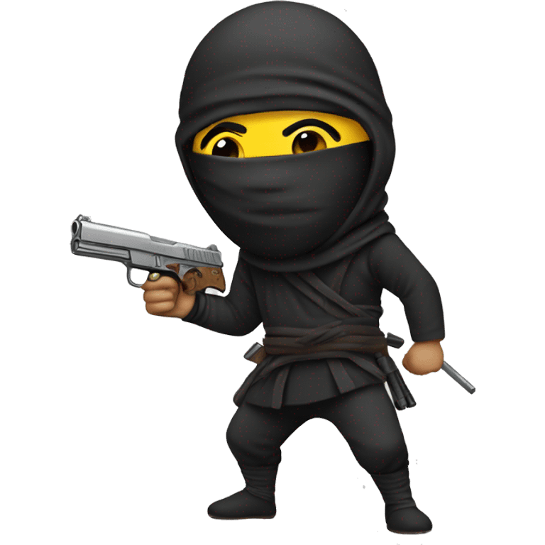 Ninja with a pistol  emoji