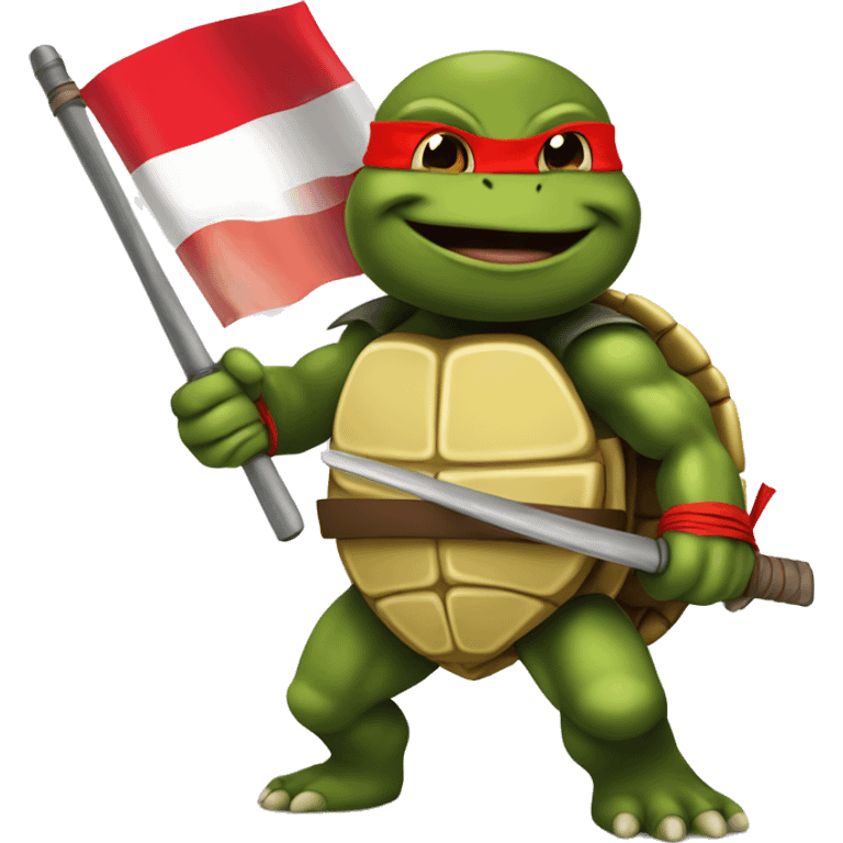 PERUVIAN NINJA TURTLE WITH THE FLAG OF PERU emoji