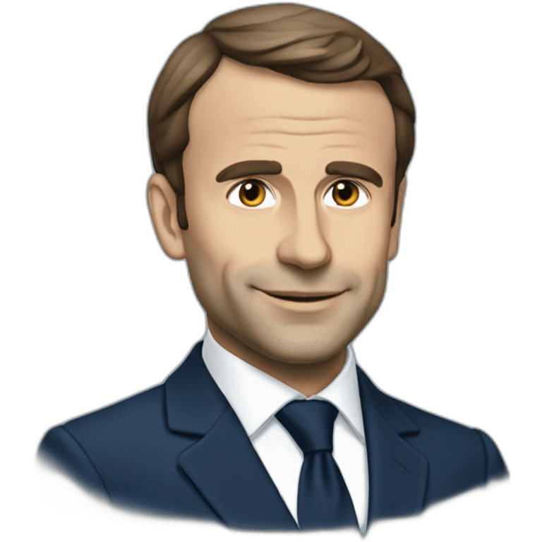 Macron chevux bleu emoji