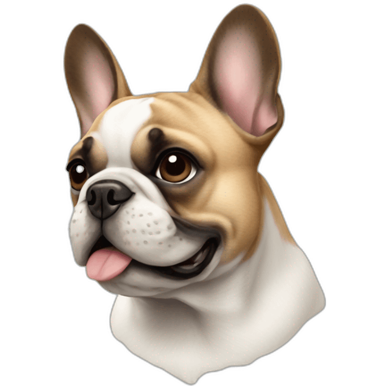 dog French Bulldog in profile emoji