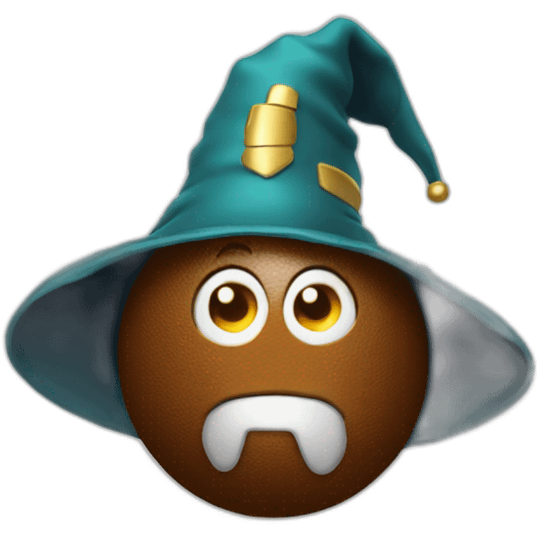 football wearing wizard hat emoji