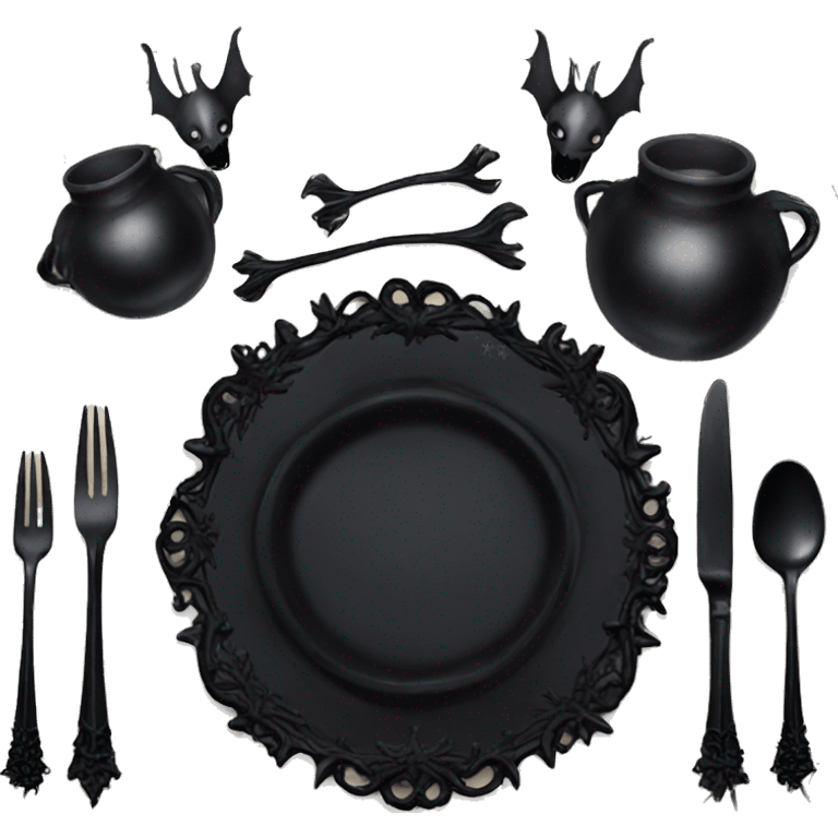 Gothic Halloween table setting  emoji