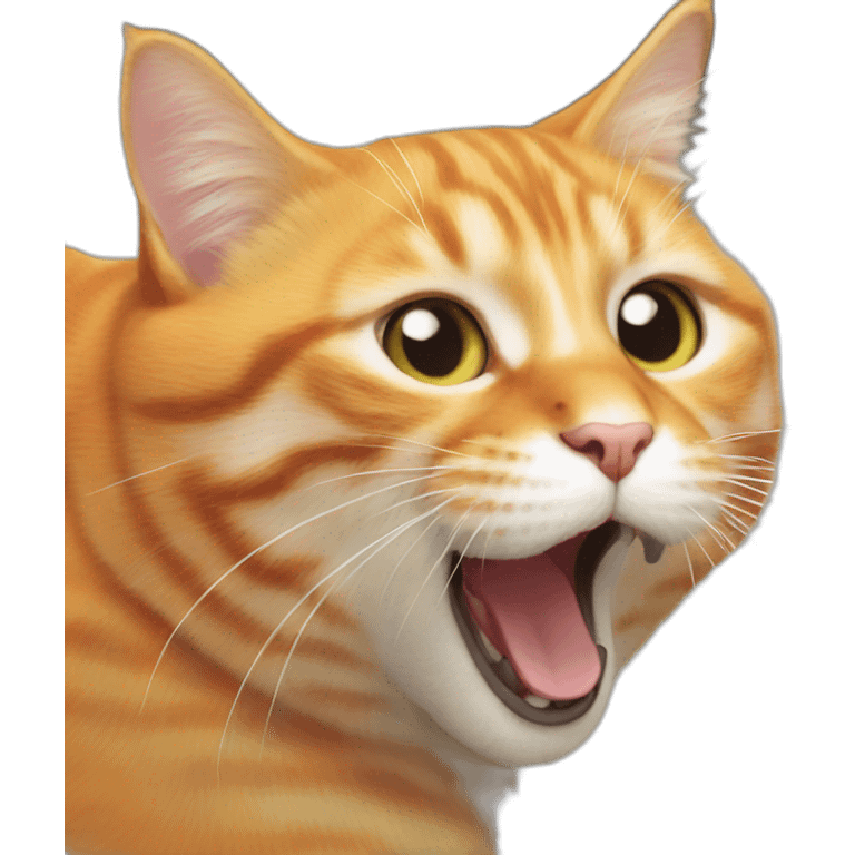 orange cat meowing emoji