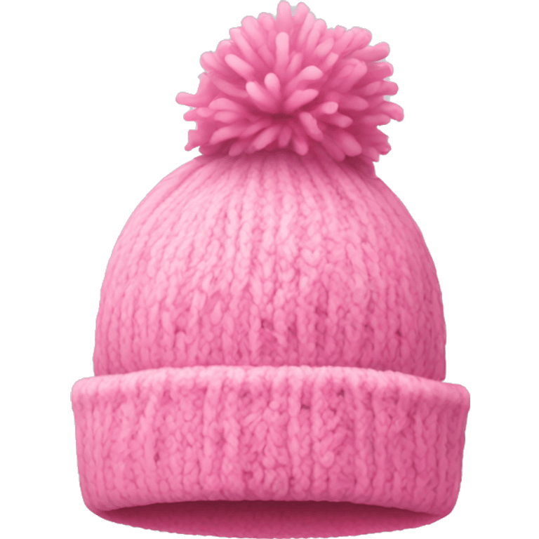 A pink winter hat emoji