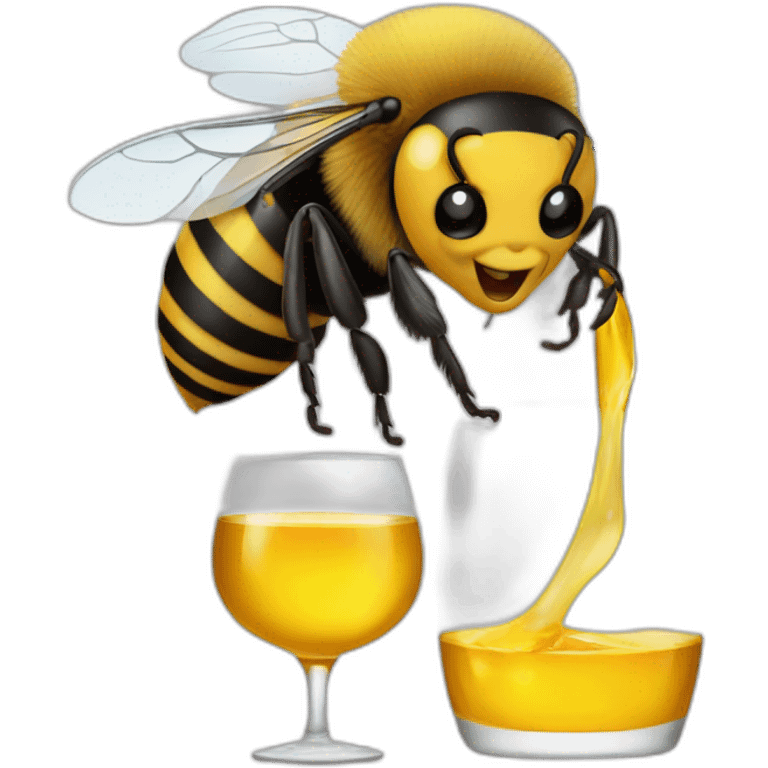 Bee drinking Alkohol emoji