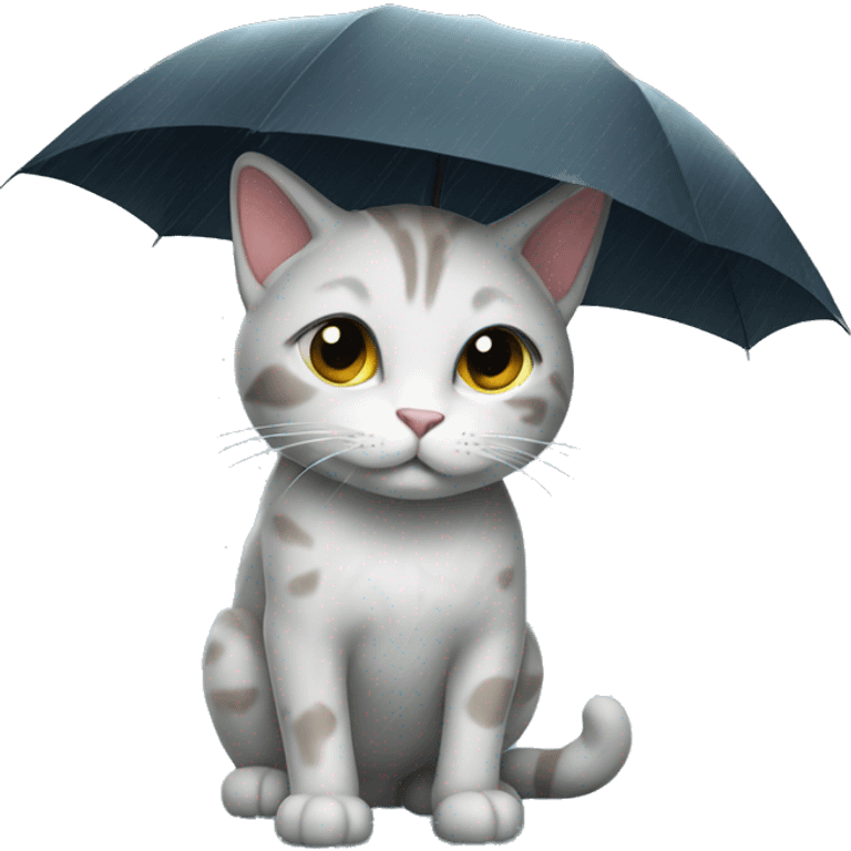 Cat in the rain emoji