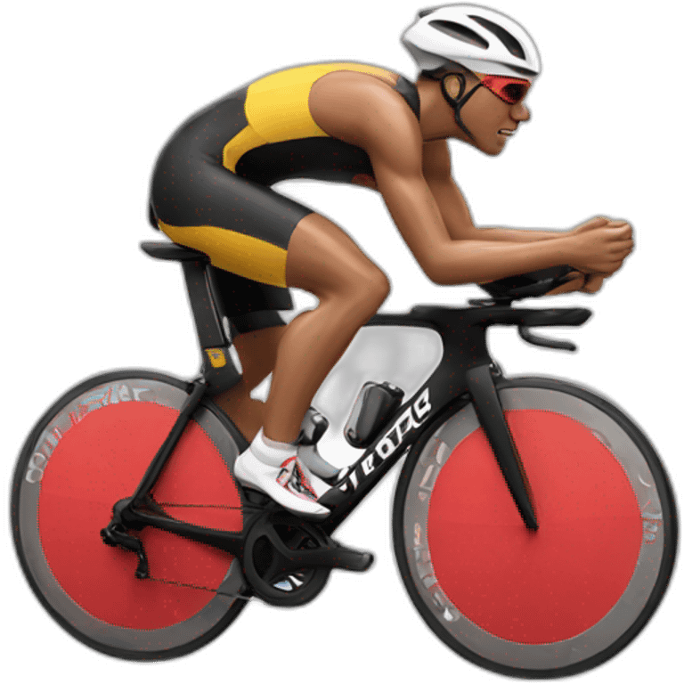 triathlete doing the three sports emoji