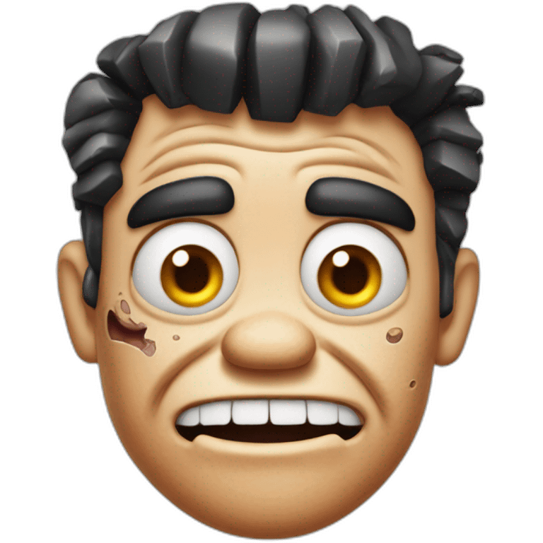 face of zombie fred flintstone emoji