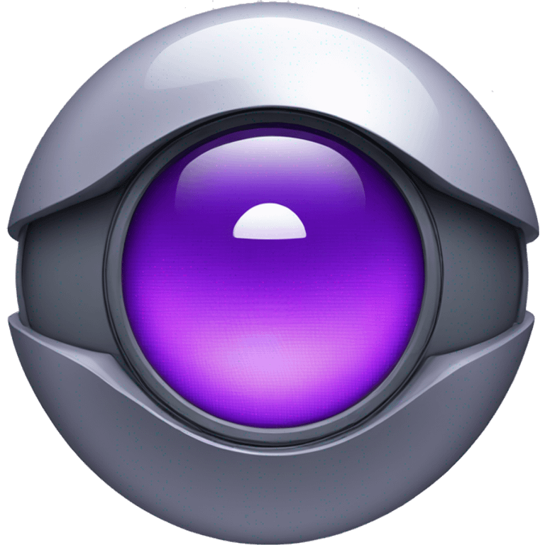 robot eye PURPLE TECH lens screen emoji