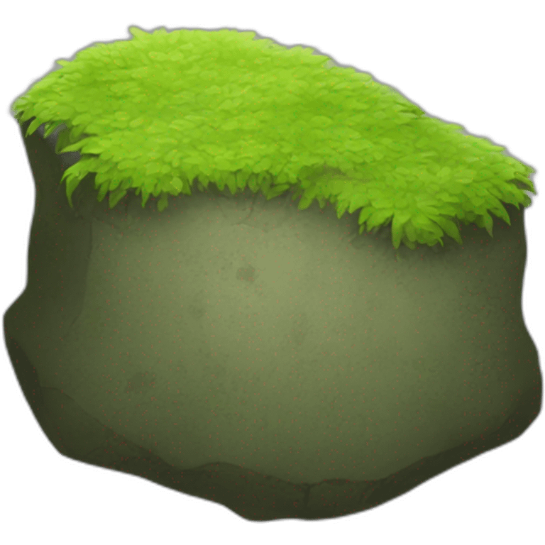 Mossy stone emoji