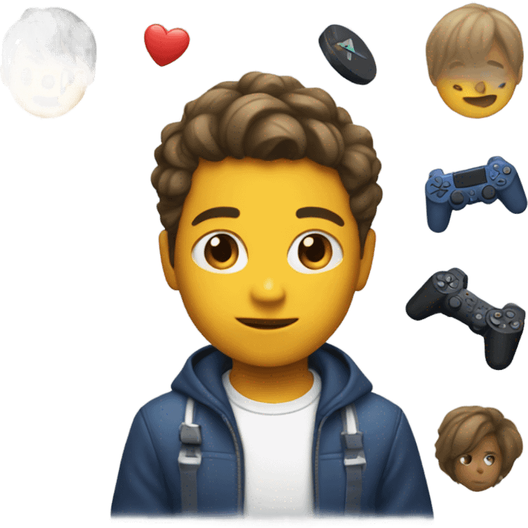 Kid with PlayStation  emoji