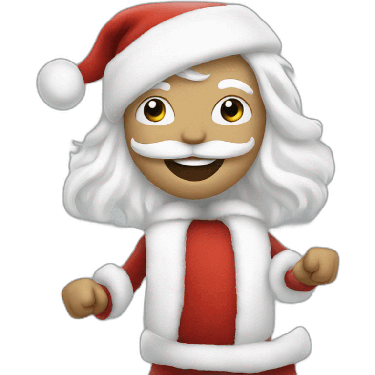 dancing-white-skin-santa emoji