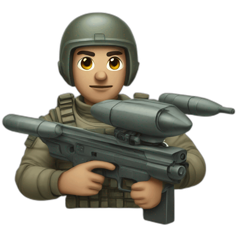 modern warrior with UAV emoji