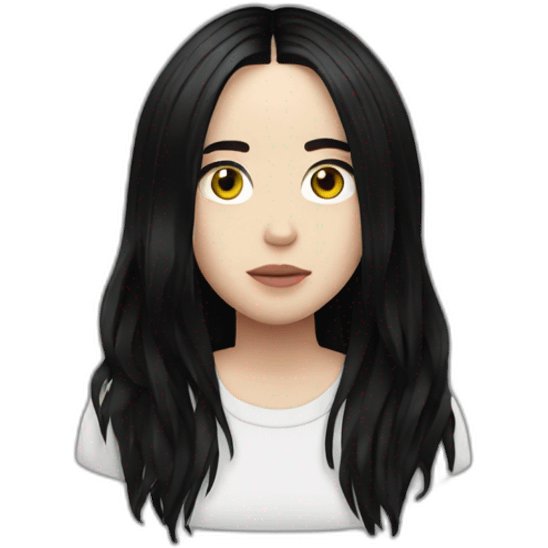 Billie eilish black hair emoji