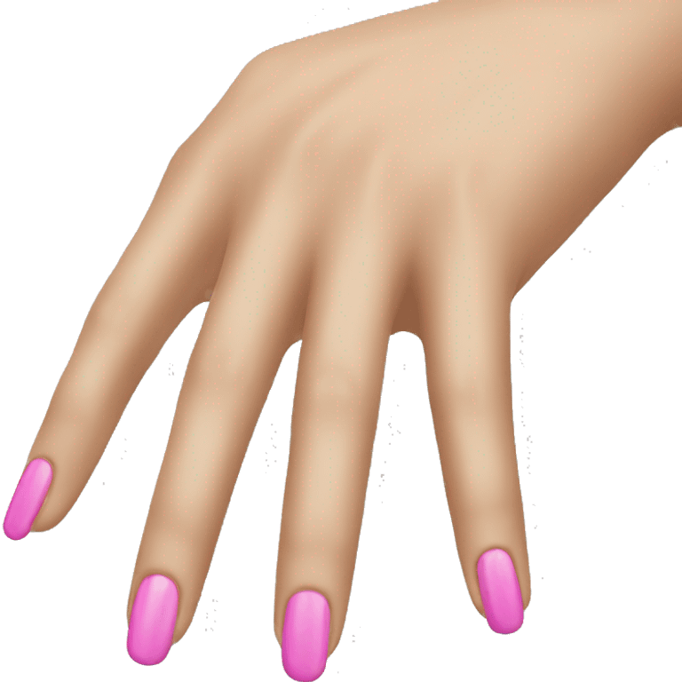  finger with pink nail emoji