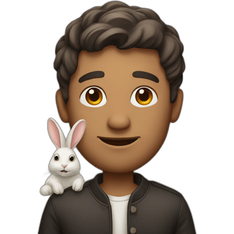 man with a rabbit head emoji