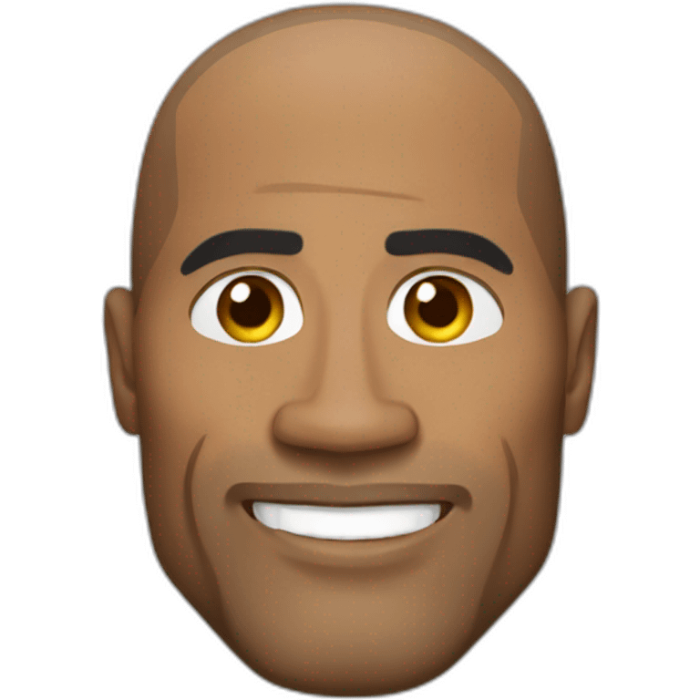  Dwayne Johnson with hair emoji