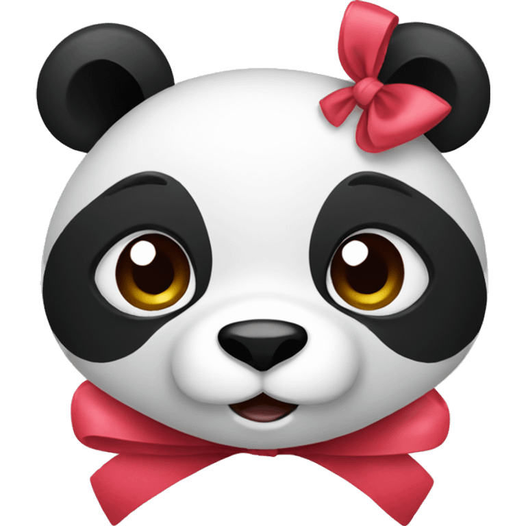 Panda with bow  emoji