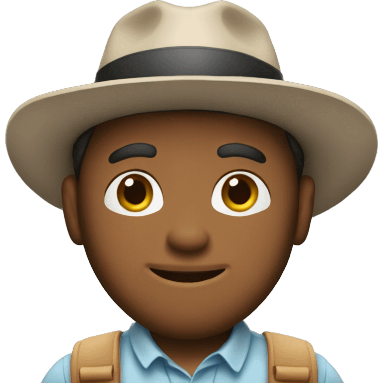 man with shirt and hat  emoji