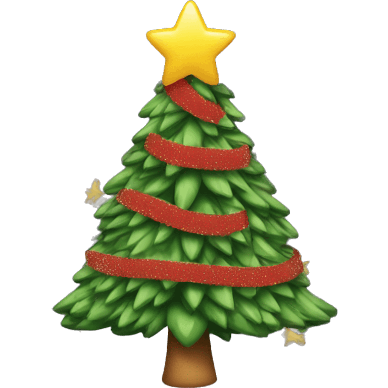 a coquette christmas tree emoji