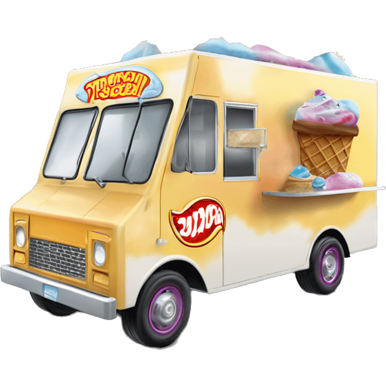 Hot wheels style 1917 ice cream food truck emoji