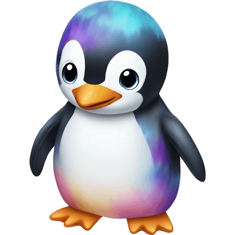 Tie dyed baby penguin   emoji