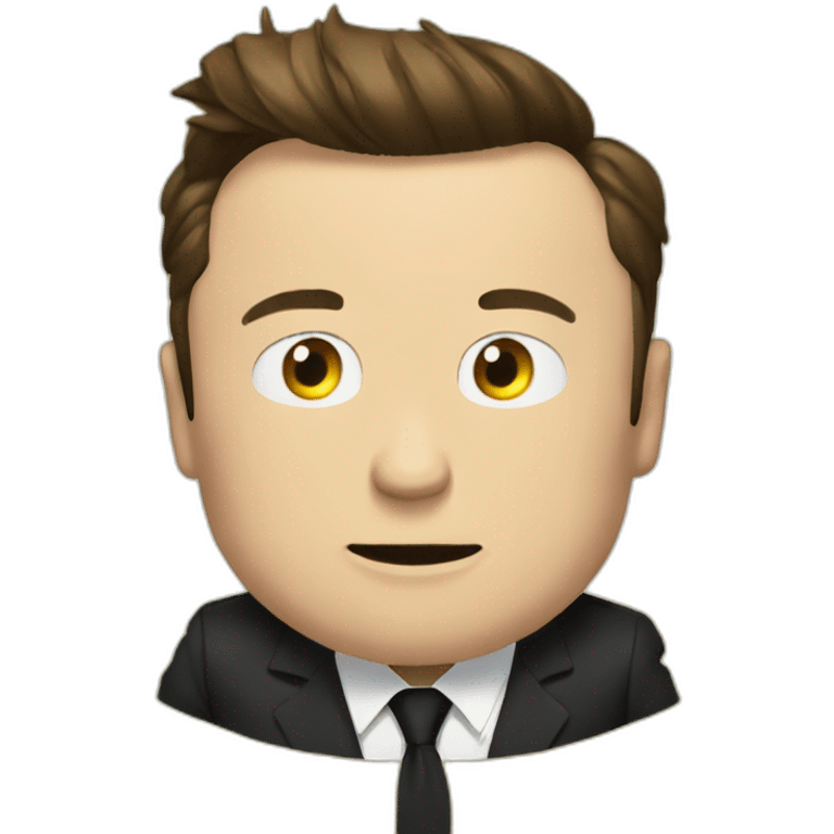 Elon Musk qui embrasse Macron emoji