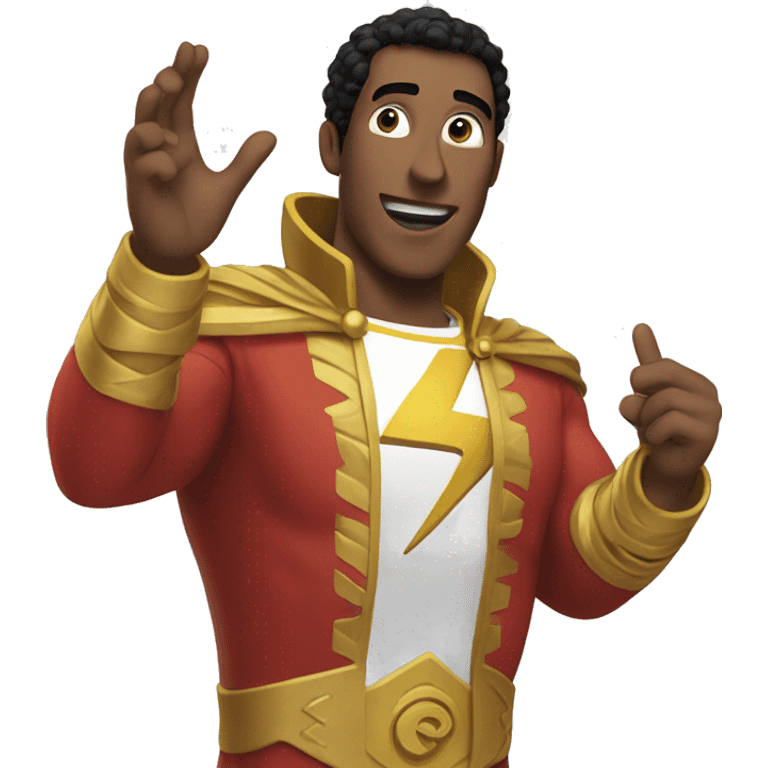 shazam explaining something with moving hand  emoji