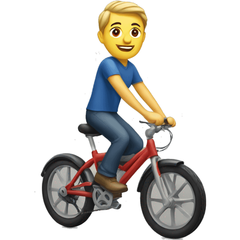 Caucasian on the bike emoji