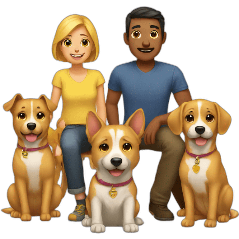 family yellow pets emoji