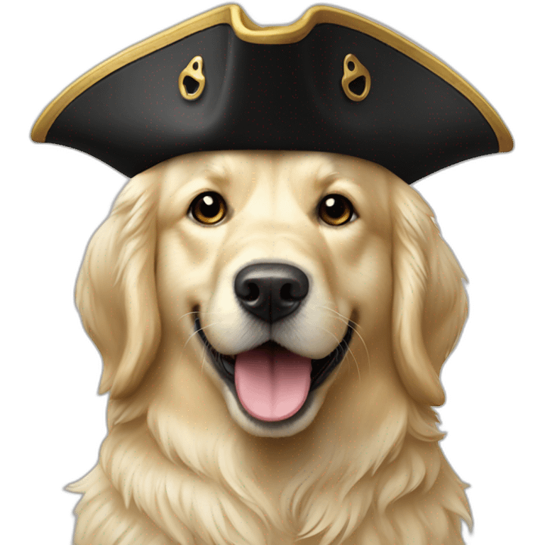 English-cream-golden-retriever pirate-duck-toy emoji