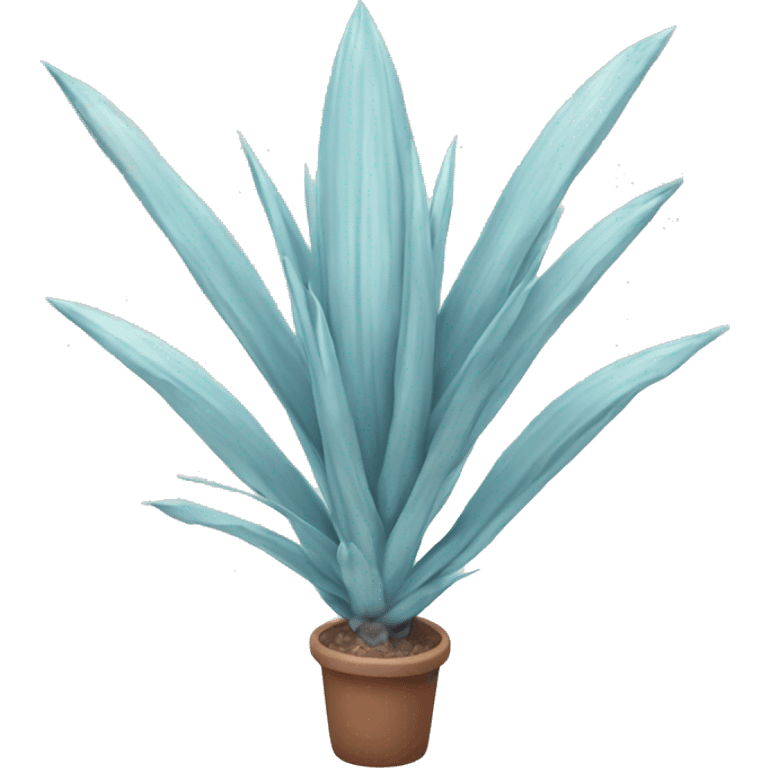 pastel blue Yucca plant emoji