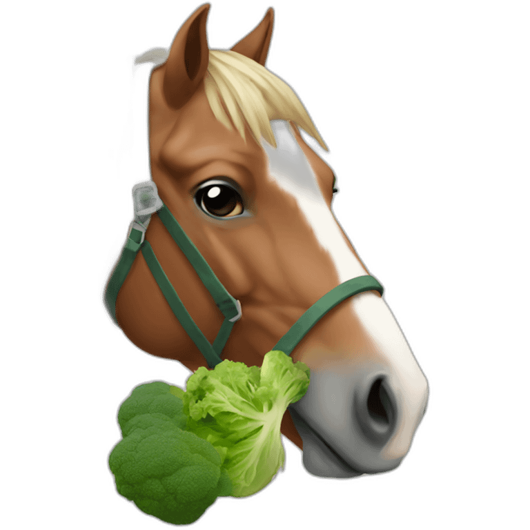 horse eating vegetables emoji