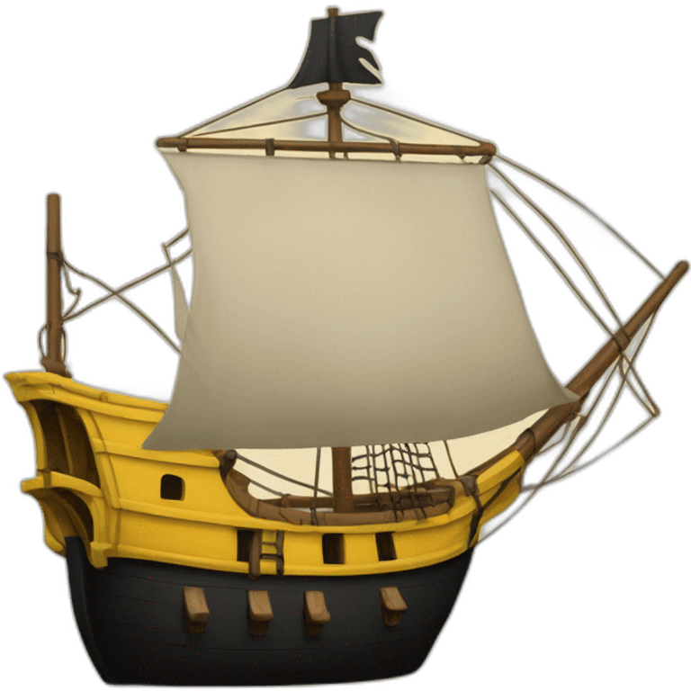 Yellow and black caravel  emoji