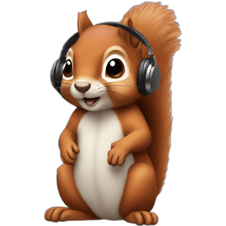 squirrel with headphones emoji