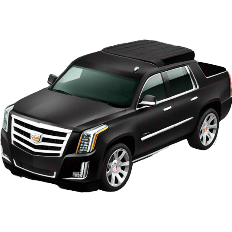 Cadillac Escalade, camouflage paint, job, red, white, and black￼ emoji