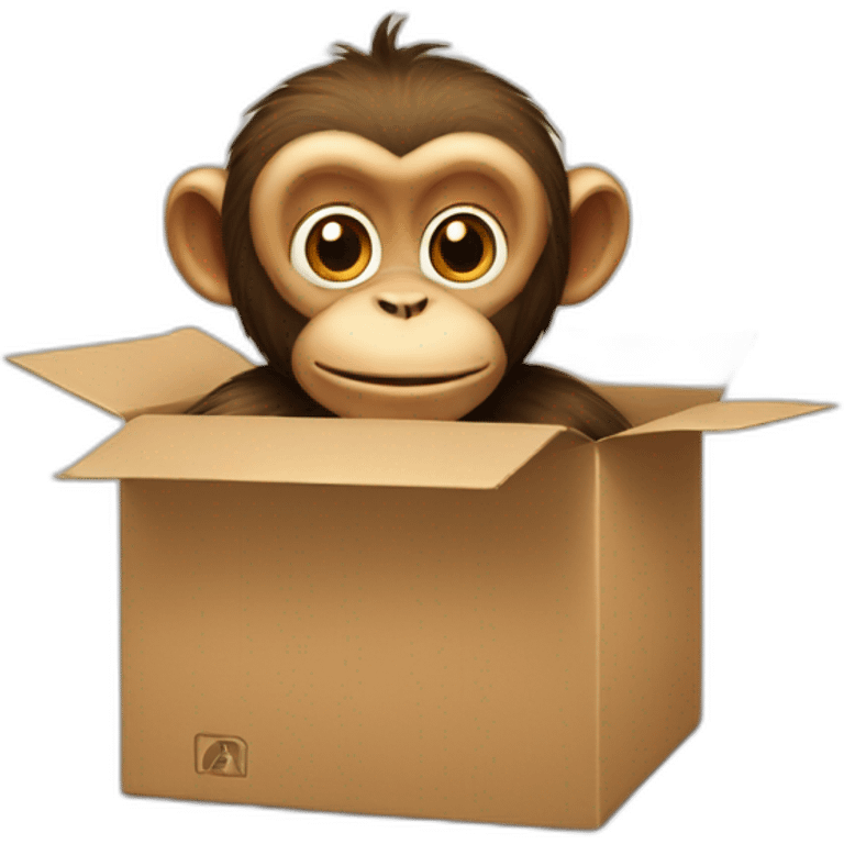 A monkey in a box emoji