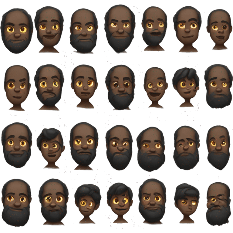 Black dwarf no beard emoji