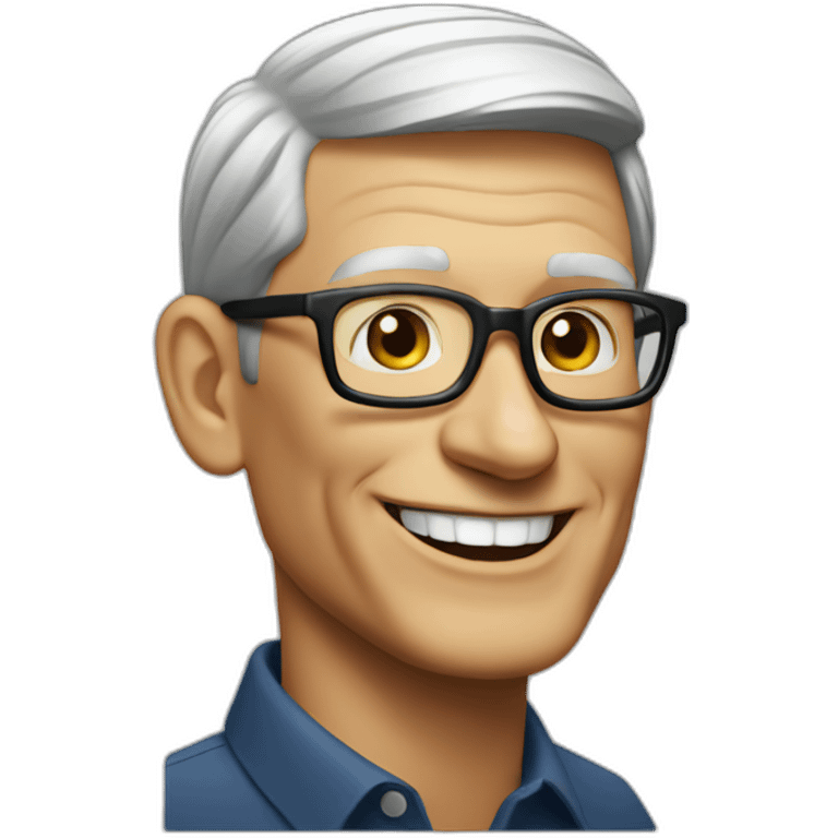 Tim Cook happy emoji