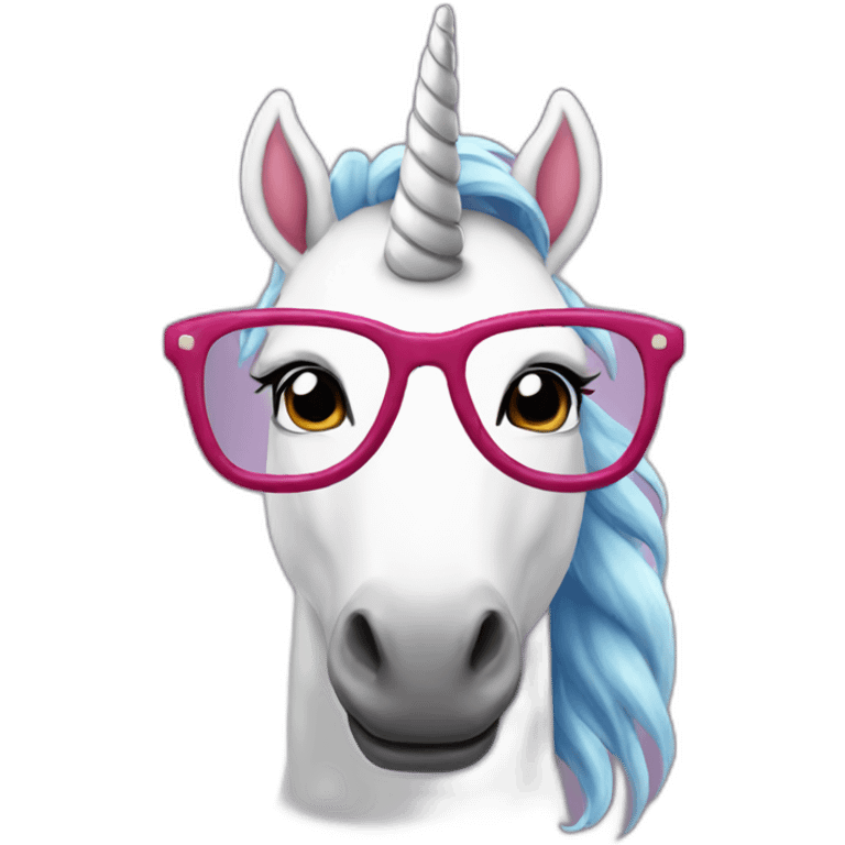 unicorn nerdy emoji