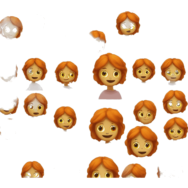 Smal ginger girl sitting  emoji