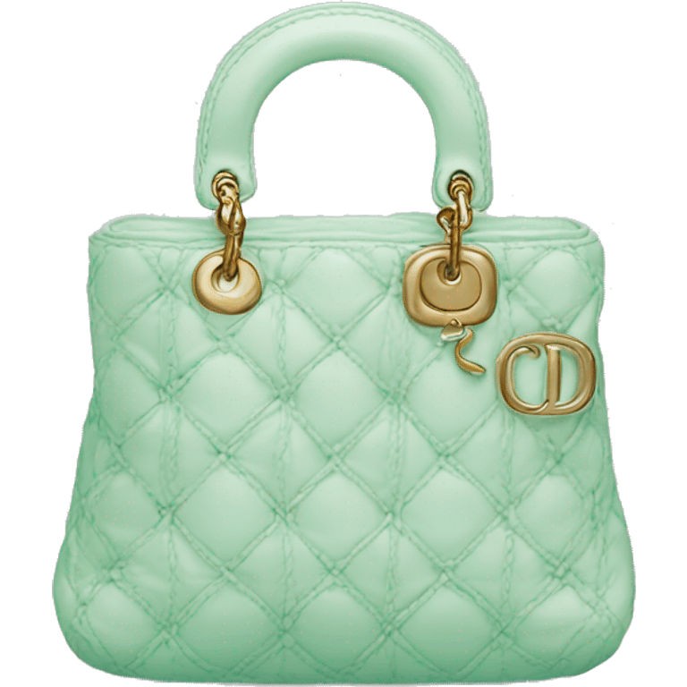 Mint green dior bag emoji