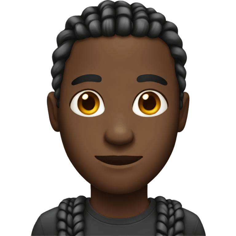 Black man with braids emoji