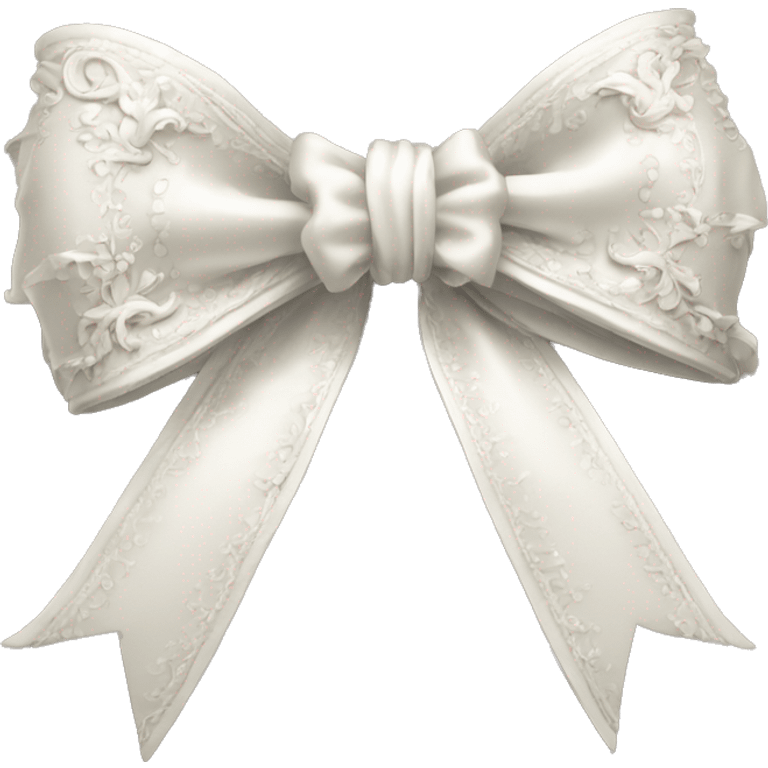 vintage rococo bow white emoji