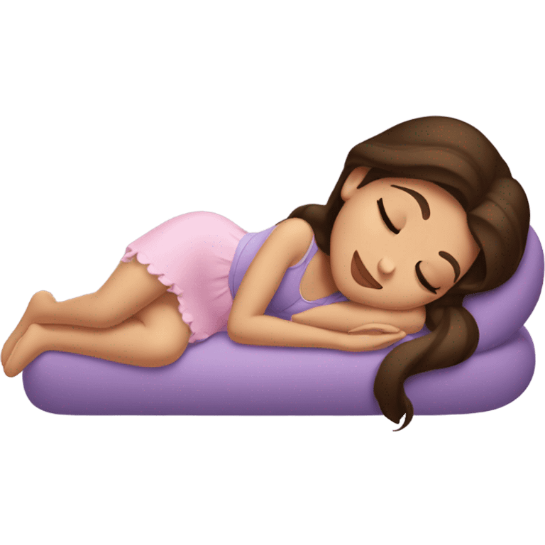 Sleeping brunette beauty Disney emoji