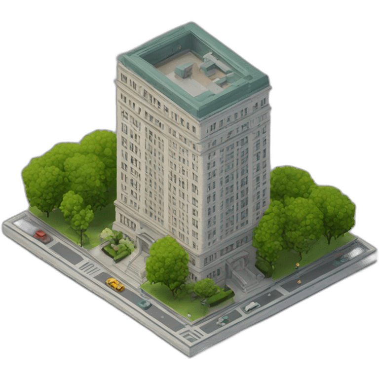 building model isometric new york emoji