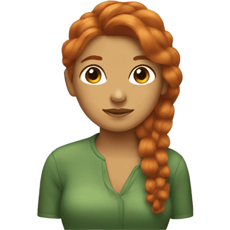 Turtle emoji with ginger woman hair emoji