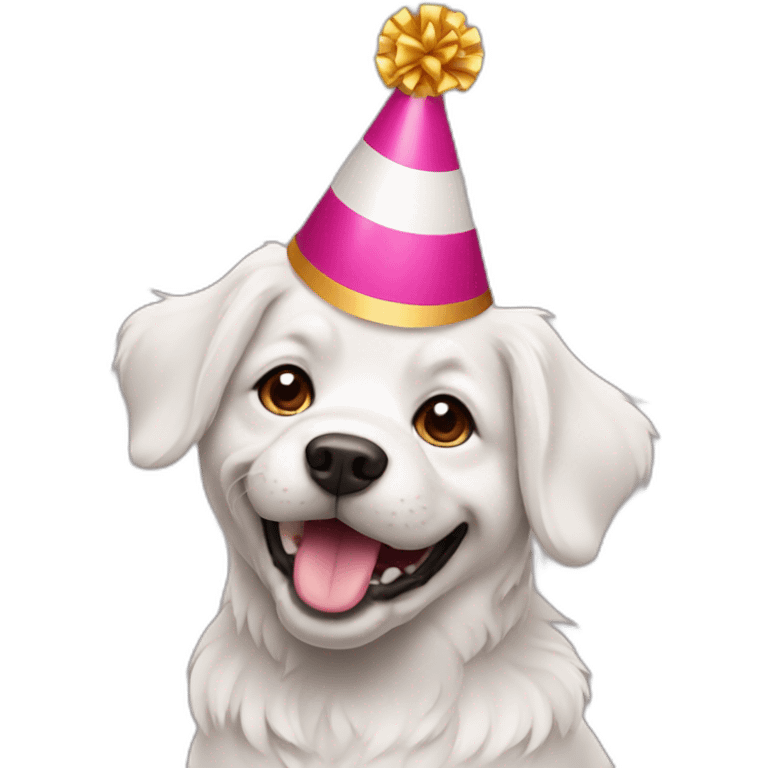 dog with party hat emoji